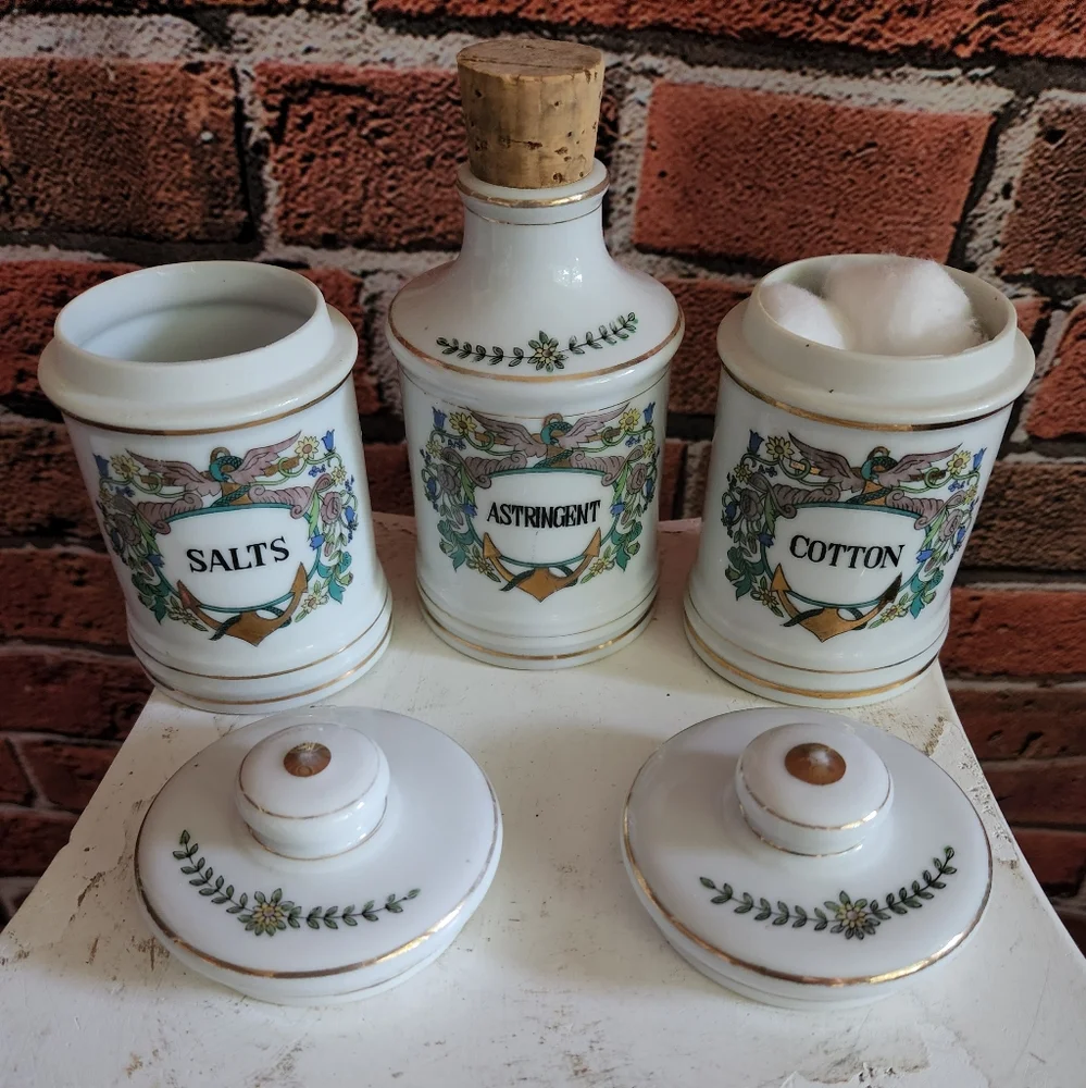 Vintage vanity jars